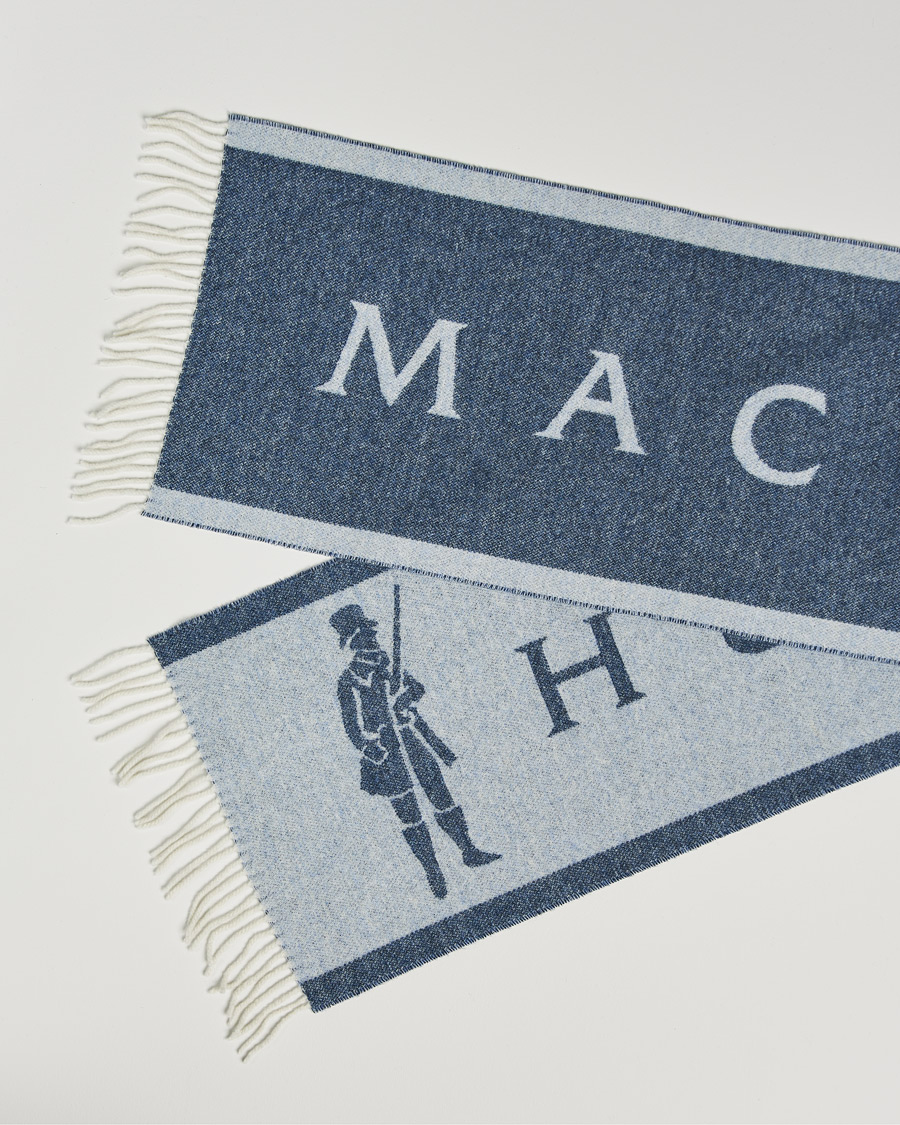 Uomini | Mackintosh Edinburg Wool Scarf Blue | Mackintosh | Edinburg Wool Scarf Blue