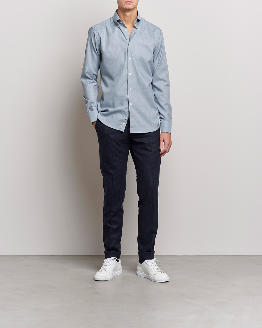 Uomini | Camicie | Eton | Wrinkle Free Button Down Oxford Shirt Light Blue