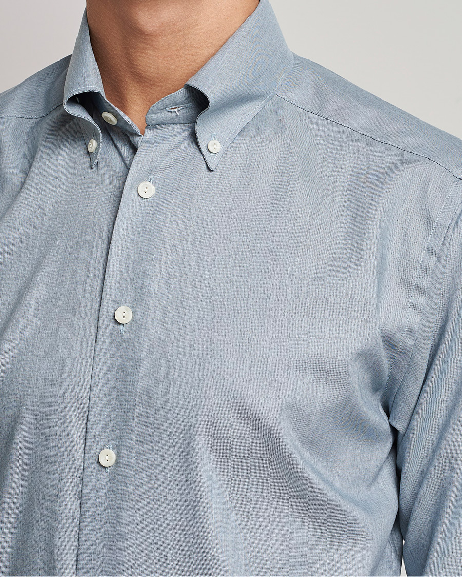 Uomini | Camicie | Eton | Wrinkle Free Button Down Oxford Shirt Light Blue