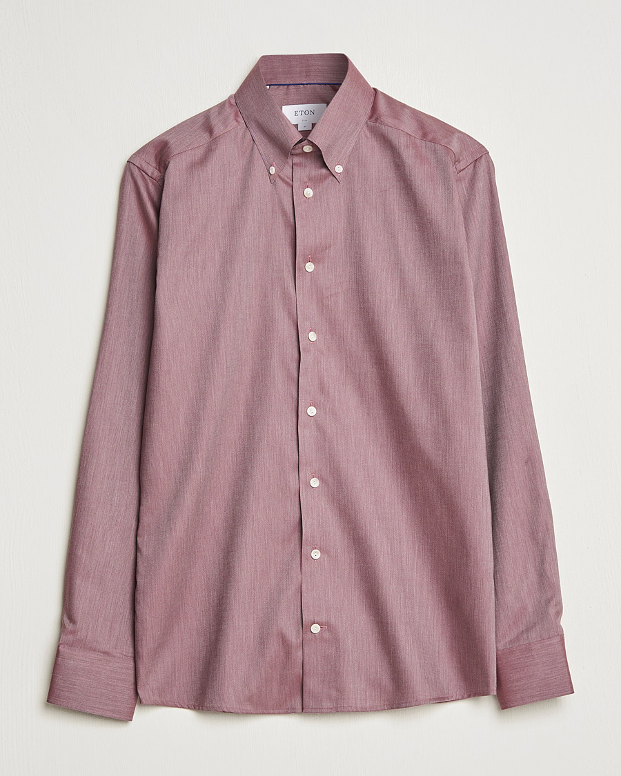 Uomini | Camicie | Eton | Wrinkle Free Button Down Oxford Shirt Red