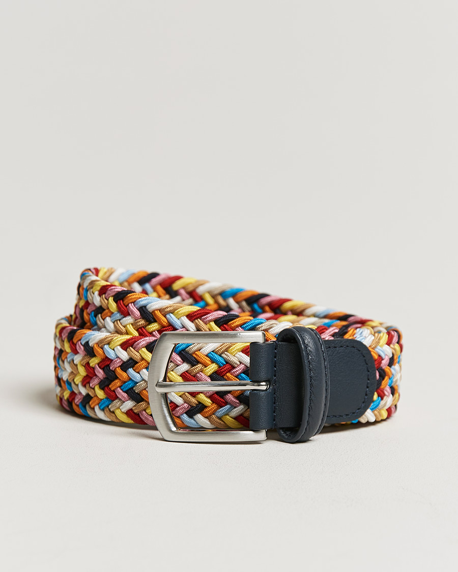 Uomini | Cinture | Anderson's | Stretch Woven 3,5 cm Belt Multi