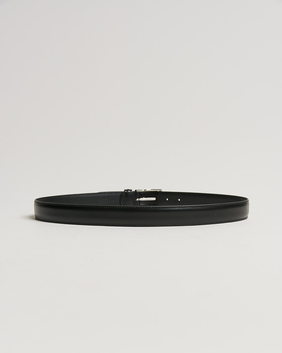 Uomini | Cinture | Anderson's | Leather Suit Belt 3 cm Black
