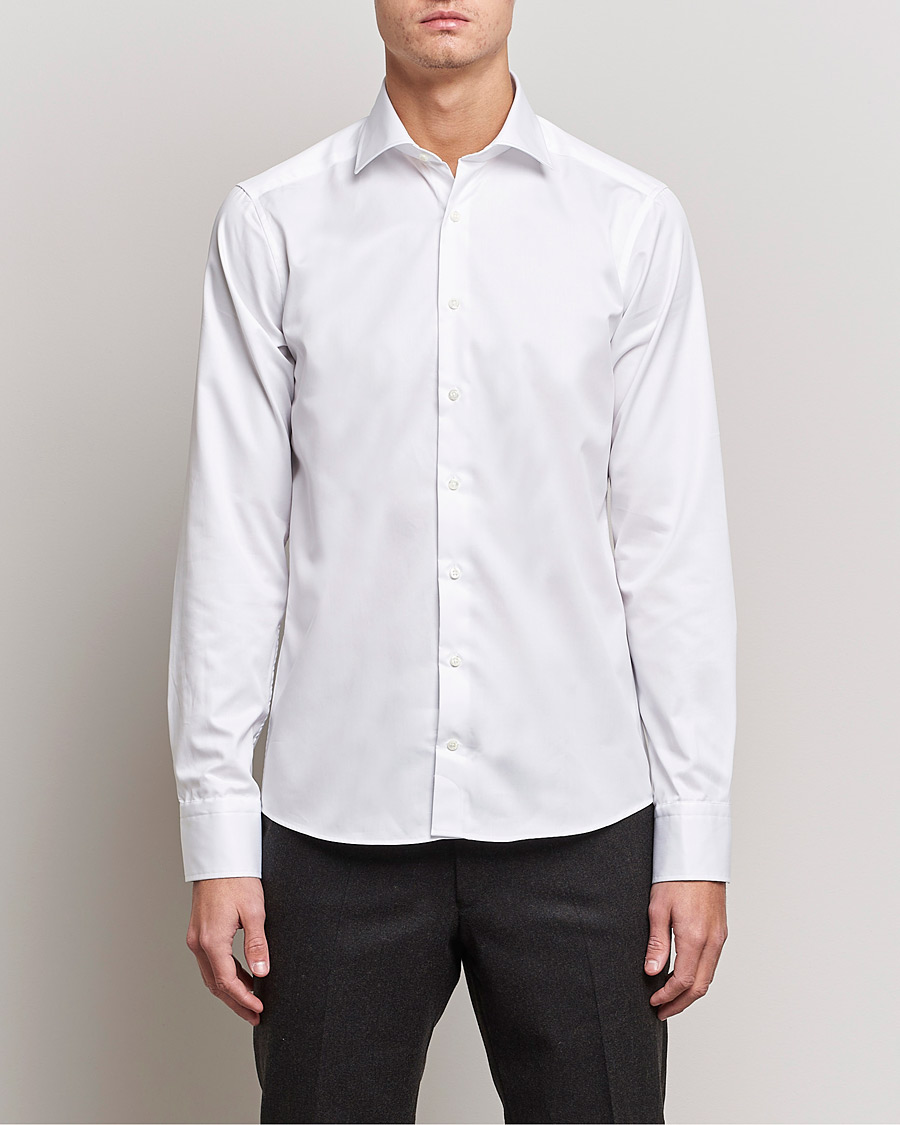 Uomini | Camicie | Stenströms | Superslim Plain Shirt White