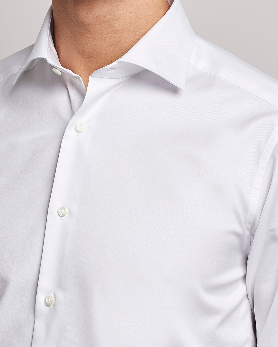 Uomini | Camicie | Stenströms | Superslim Plain Shirt White