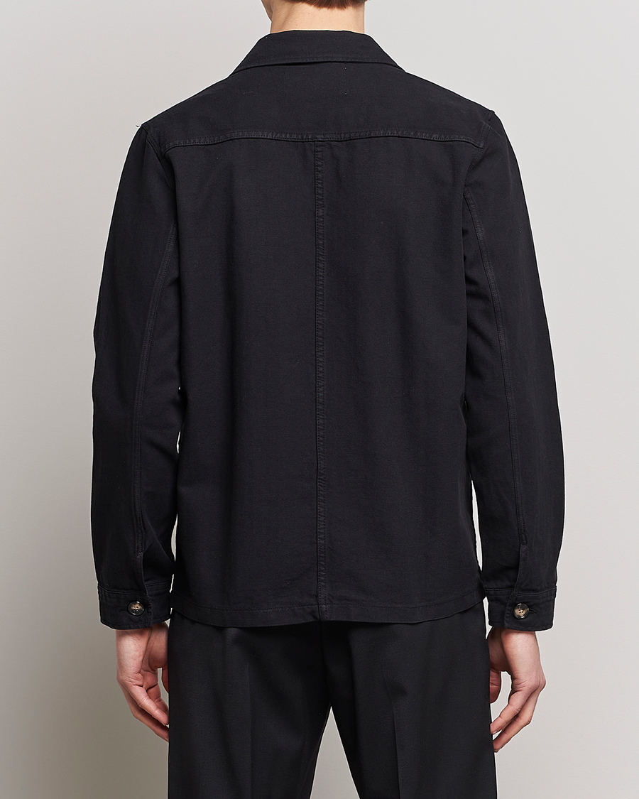 Uomini | Camicie | A Day's March | Original Herringbone Overshirt Black