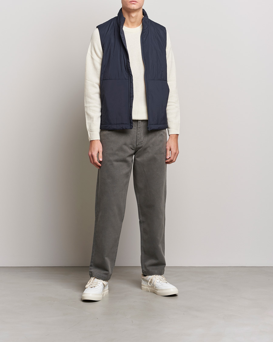 Uomini | Pantaloni | A Day's March | Redwood Cotton/Tencel Trousers Olive