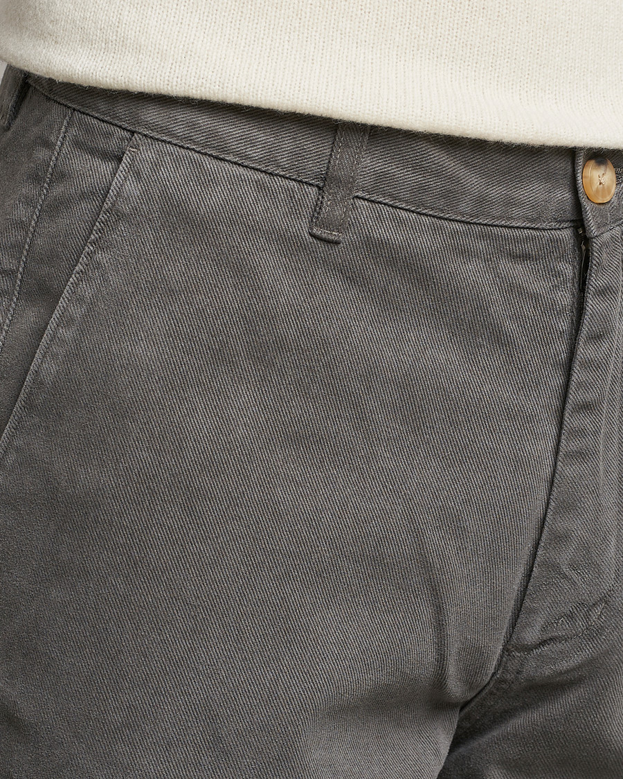 Uomini | Pantaloni | A Day's March | Redwood Cotton/Tencel Trousers Olive