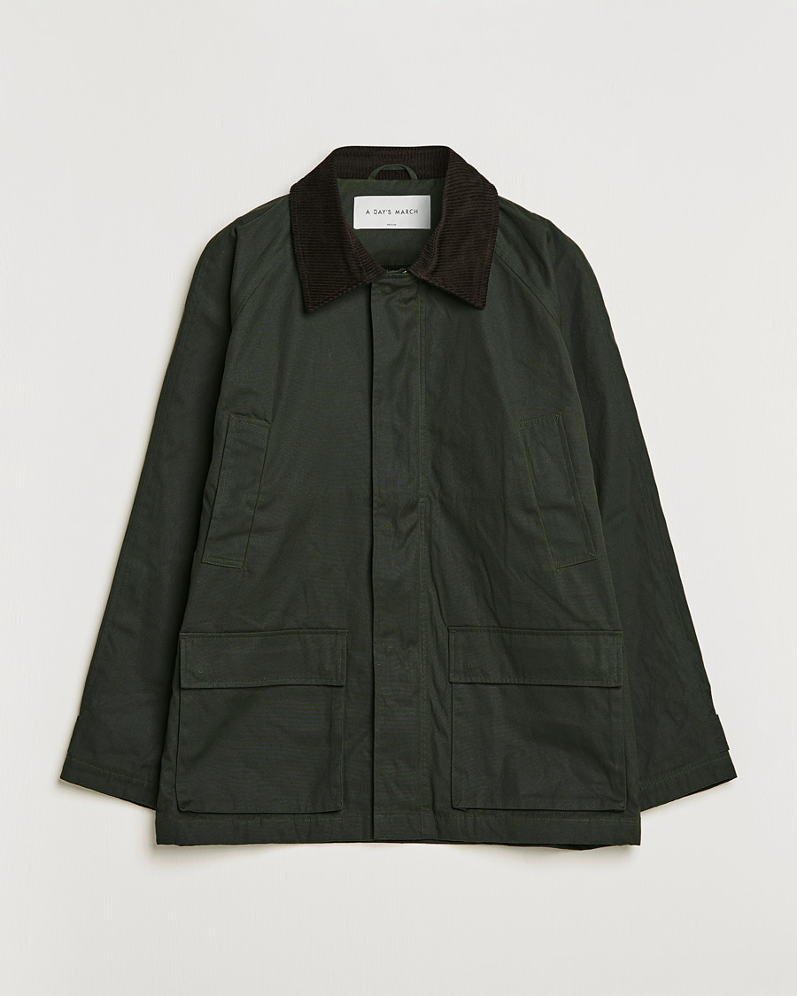 Uomini | Giacche | A Day's March | Stour Waxed Jacket Olive