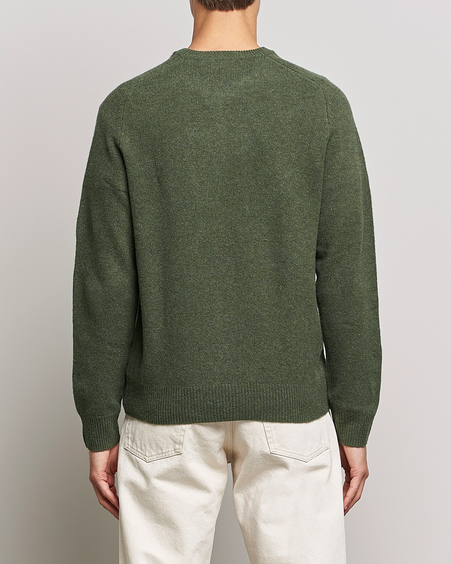 Uomini | Maglieria | A Day's March | Brodick Lambswool Sweater Olive