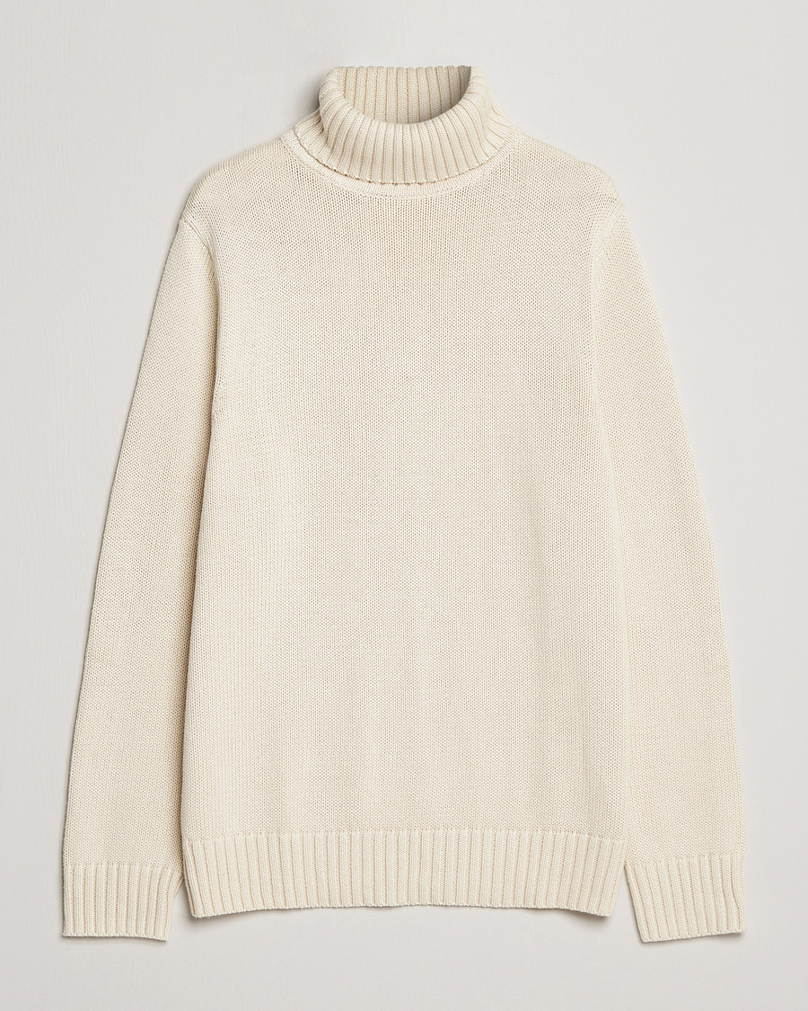 Uomini | Maglieria | A Day's March | Forres Cotton/Cashmere Rollneck Off White