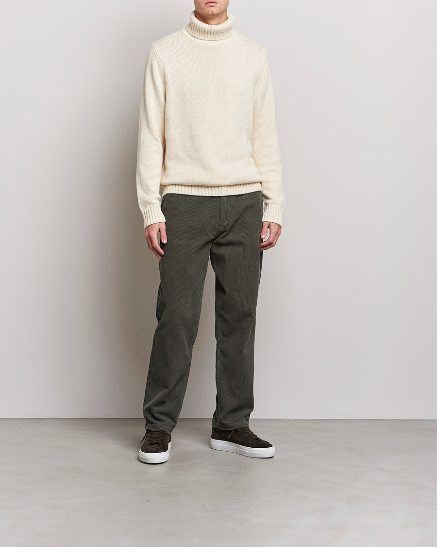 Uomini | Maglieria | A Day's March | Forres Cotton/Cashmere Rollneck Off White