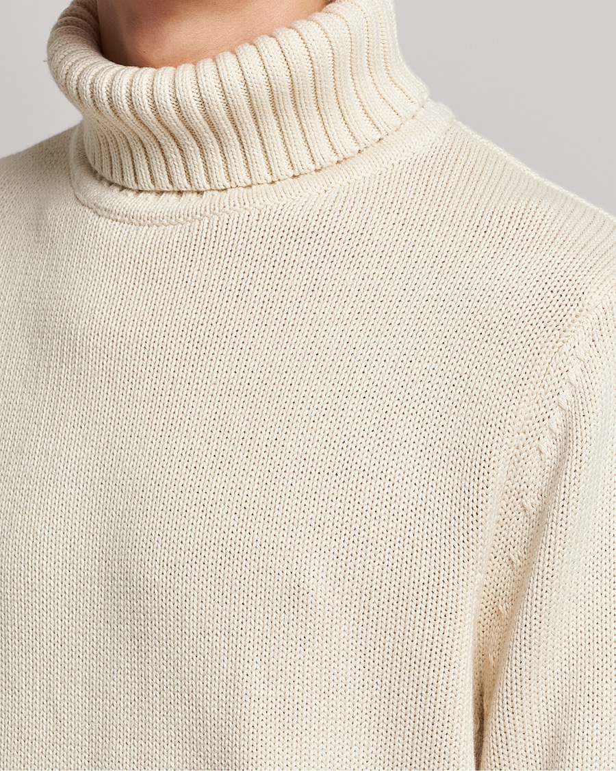 Uomini | Maglieria | A Day's March | Forres Cotton/Cashmere Rollneck Off White