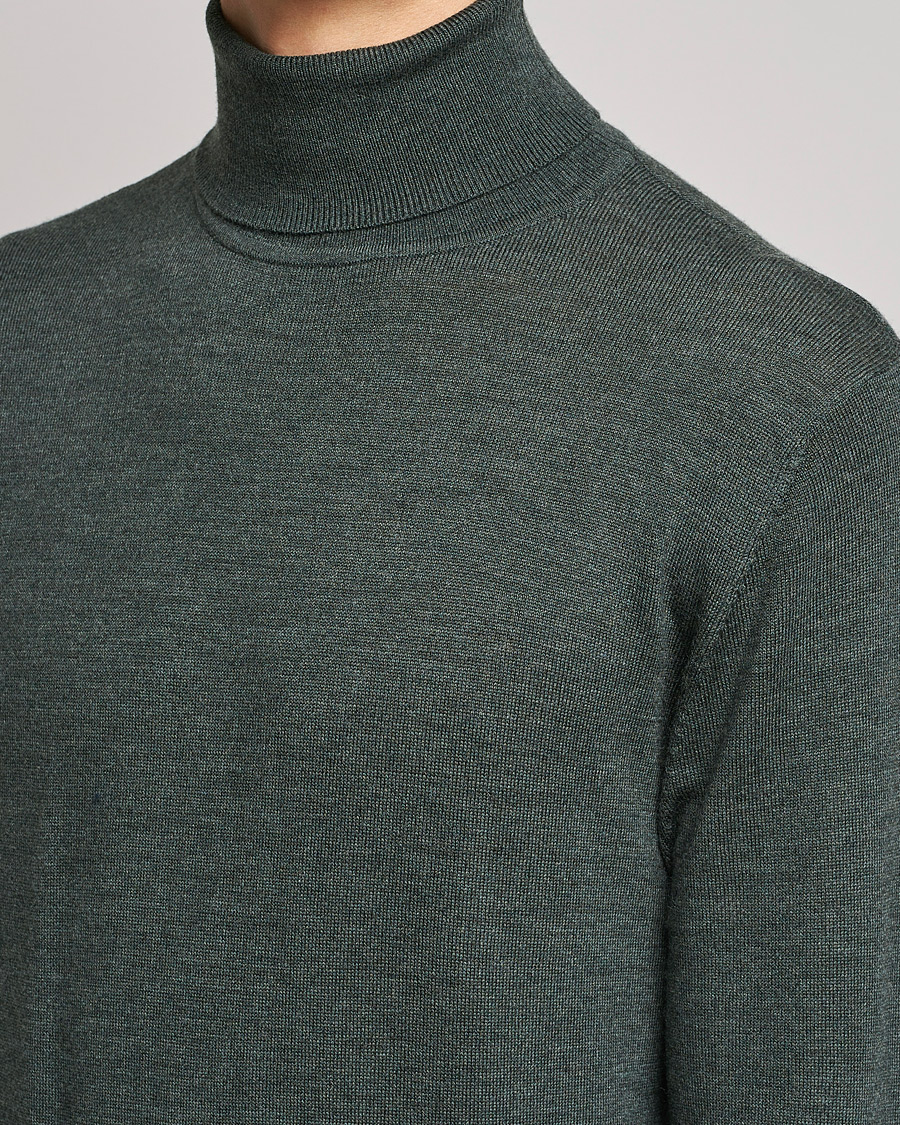Uomini | Maglieria | A Day's March | Nela Merino Rollneck Moss Melange