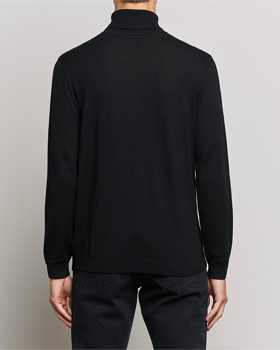 Uomini | Maglieria | A Day's March | Nela Merino Rollneck Black