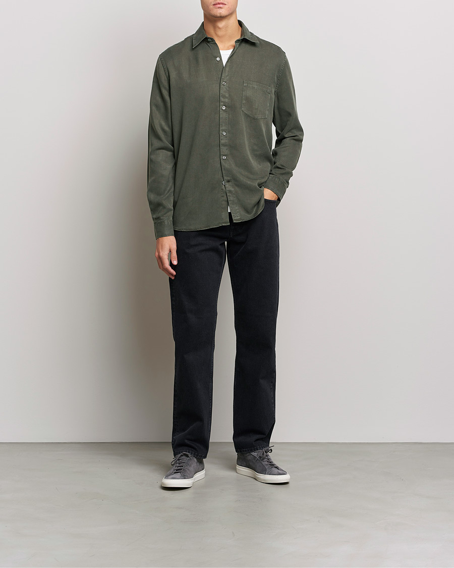 Uomini | Camicie | A Day's March | Daintree Lyocell Shirt Olive