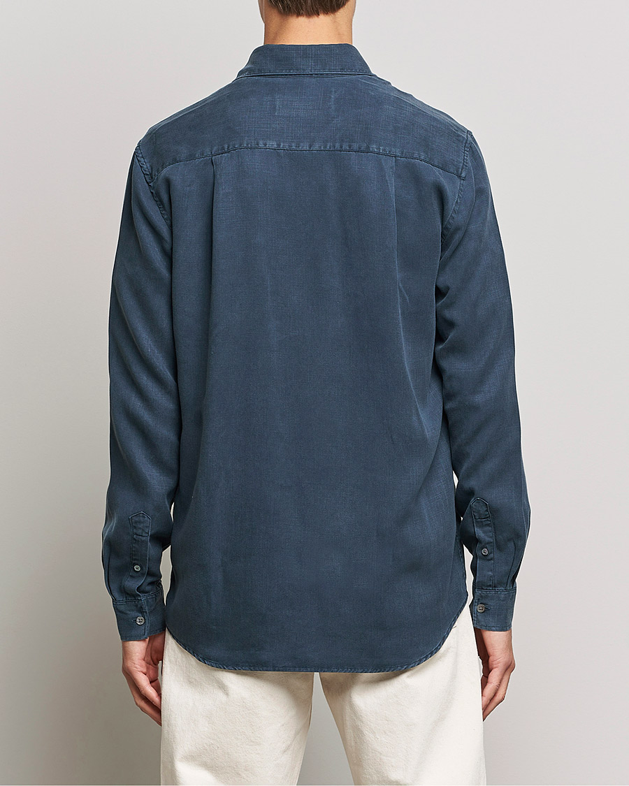 Uomini | Camicie | A Day's March | Daintree Tencel Shirt Navy