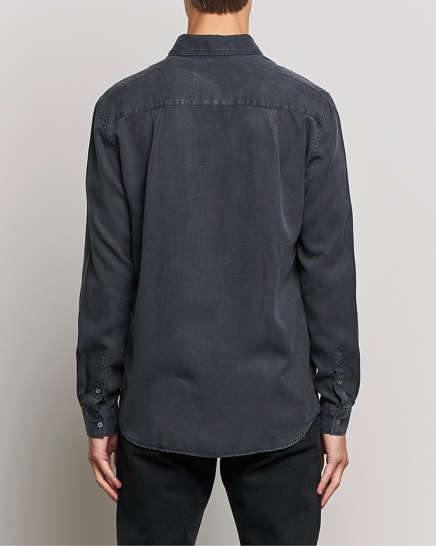 Uomini | Camicie | A Day's March | Daintree Lyocell Shirt Off Black