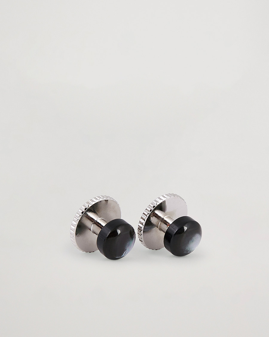 Uomini | Stenströms Shirt Studs Black | Stenströms | Shirt Studs Black
