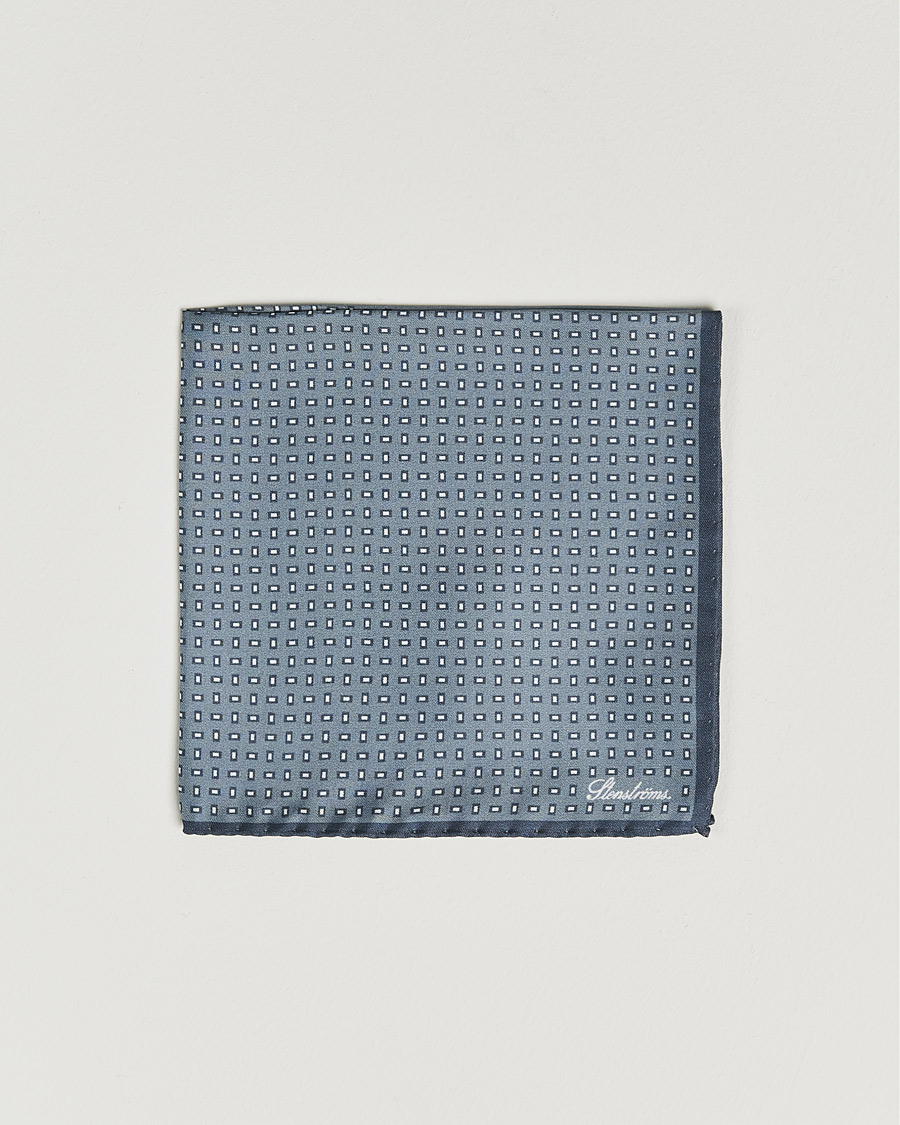 Uomini | Fazzoletti da taschino | Stenströms | Silk Handkerchief Grey