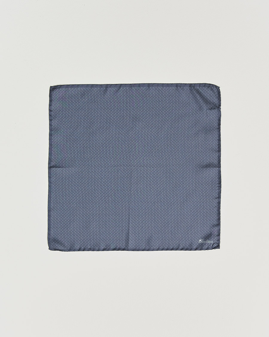 Uomini | Fazzoletti da taschino | Stenströms | Silk Handkerchief Mid Grey