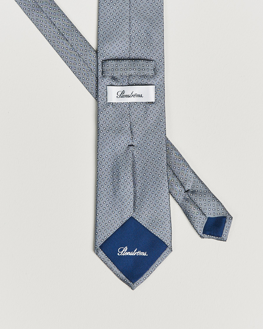Uomini | Cravatte | Stenströms | Silk Tie Grey