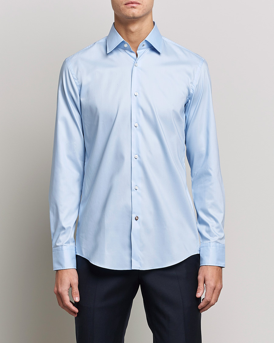 Uomini | Camicie | BOSS BLACK | Hank Slim Fit Shirt Light Blue