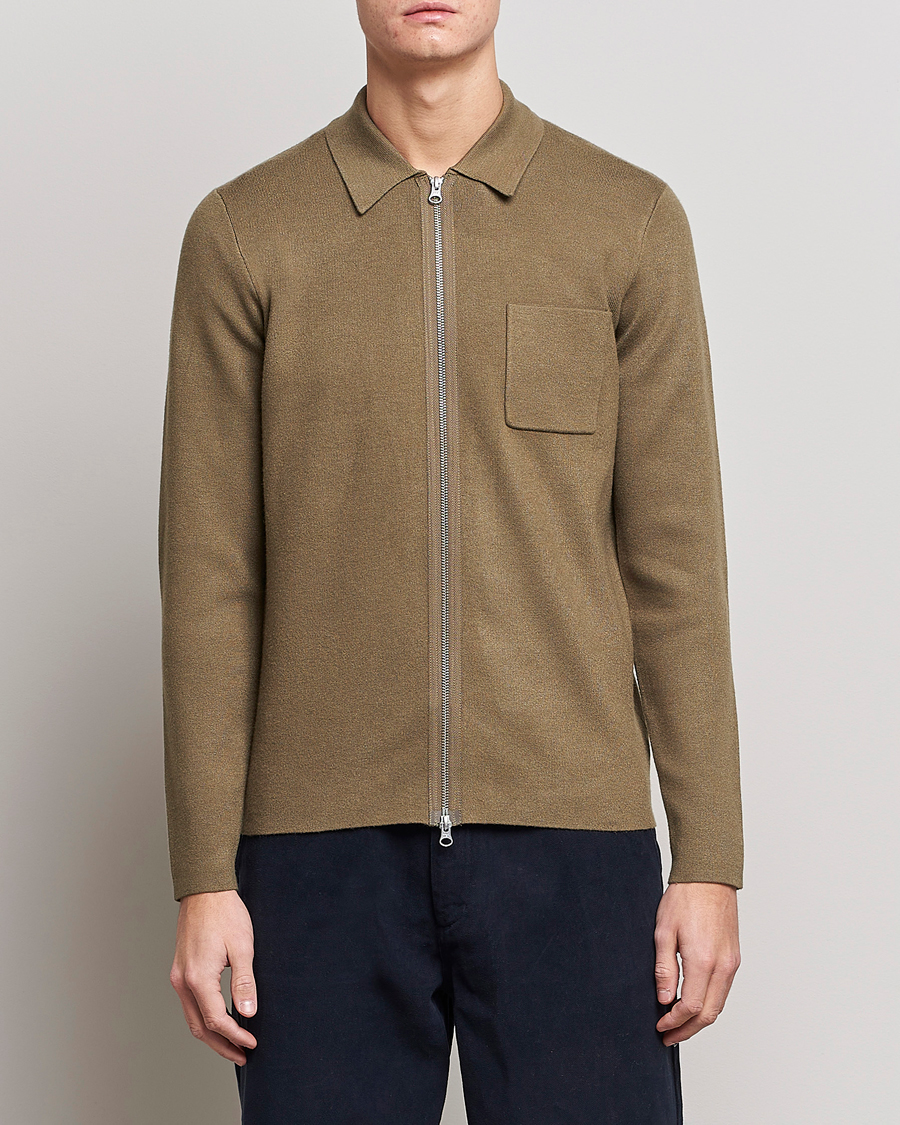 Uomini | Maglieria | Samsøe Samsøe | Samsøe & Samsøe Guna Full Zip Stone Grey