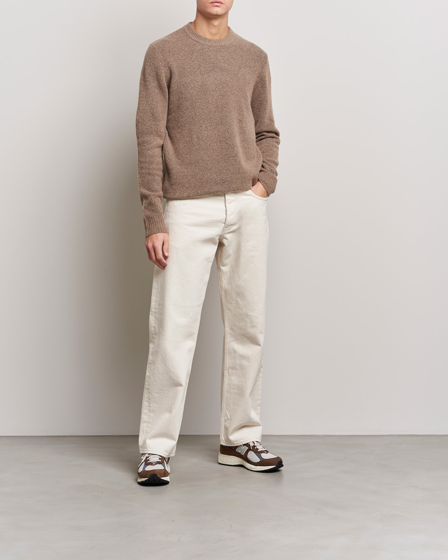 Uomini | Maglieria | Samsøe Samsøe | Samsøe & Samsøe Butler Yak Crew Neck Stone Grey