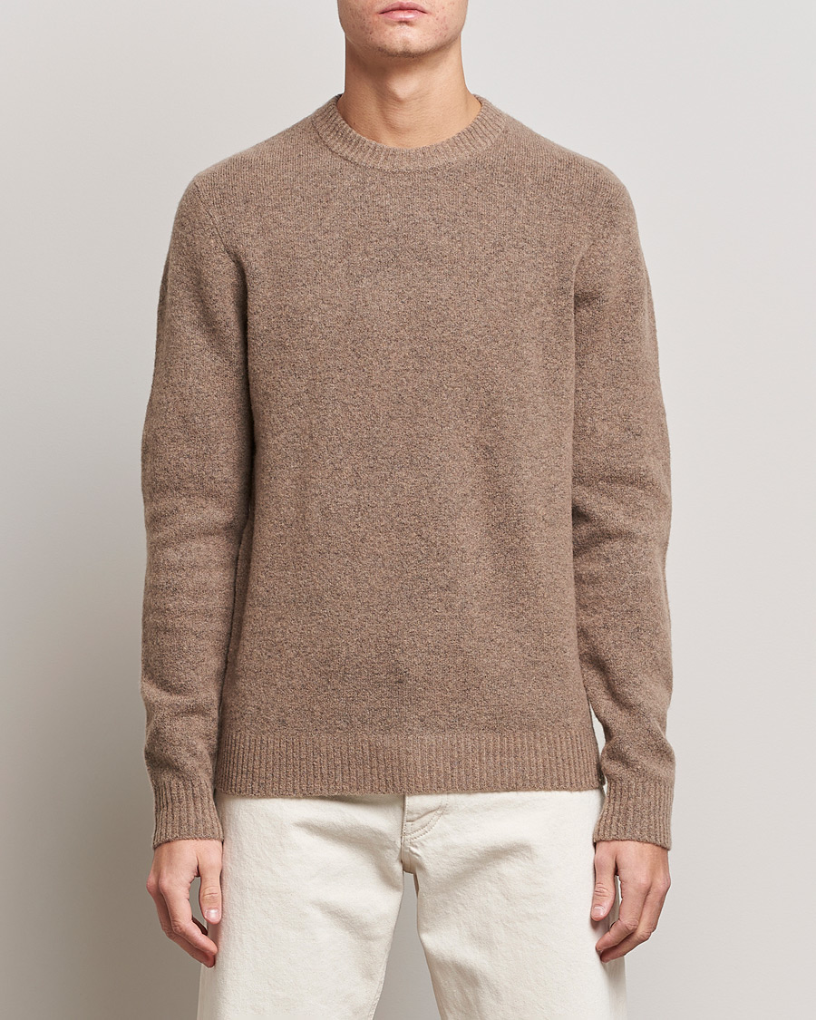 Uomini | Maglieria | Samsøe Samsøe | Samsøe & Samsøe Butler Yak Crew Neck Stone Grey