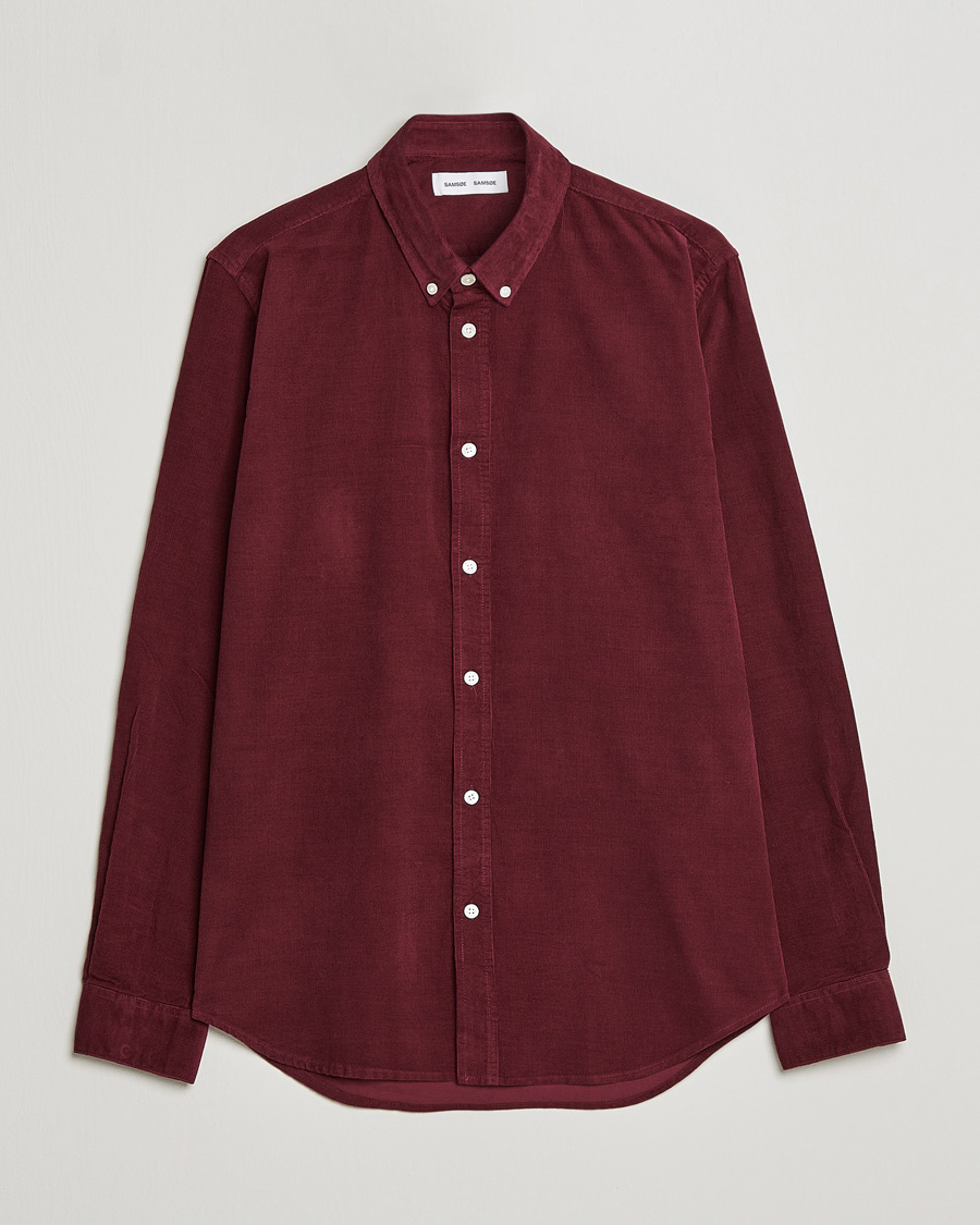 Uomini | Camicie | Samsøe Samsøe | Samsøe & Samsøe Liam Organic Cotton Corduroy Shirt Windsor Wine