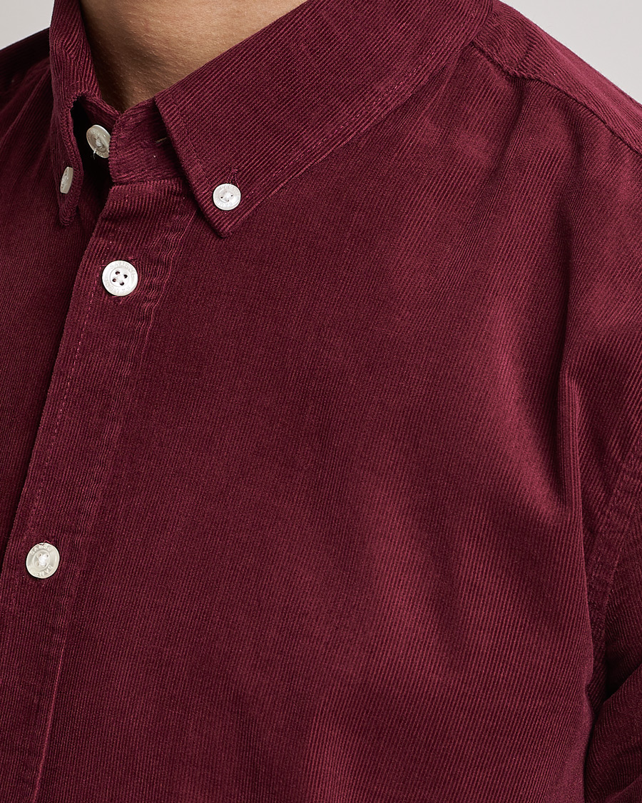 Uomini | Camicie | Samsøe Samsøe | Samsøe & Samsøe Liam Organic Cotton Corduroy Shirt Windsor Wine