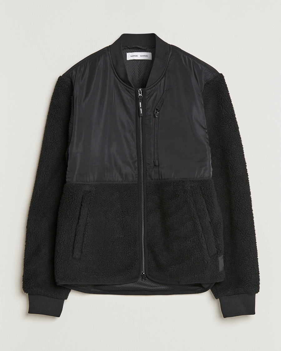 Uomini | Maglieria | Samsøe Samsøe | Samsøe & Samsøe Rasmus Fleece Full Zip Black