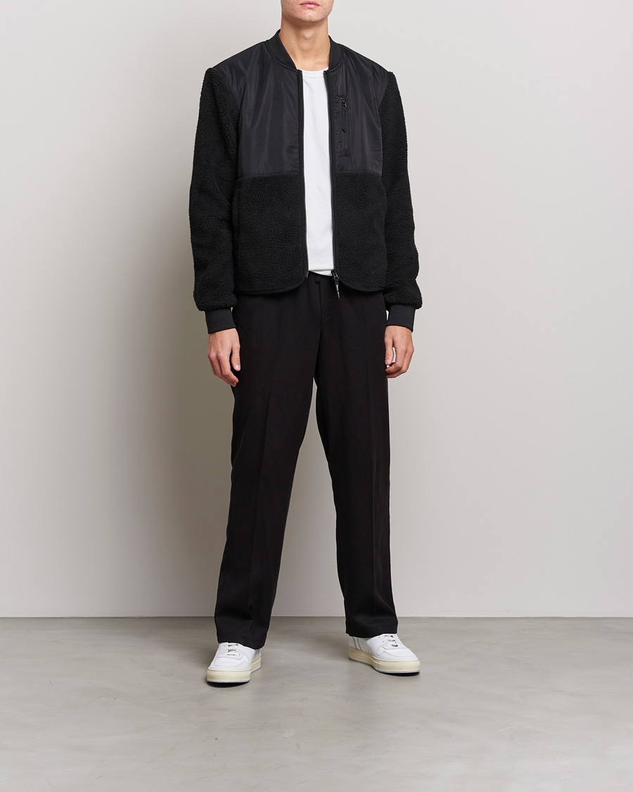 Uomini | Maglieria | Samsøe Samsøe | Samsøe & Samsøe Rasmus Fleece Full Zip Black