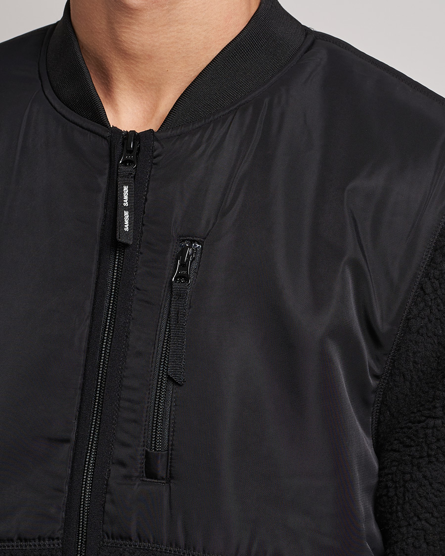 Uomini | Maglieria | Samsøe Samsøe | Samsøe & Samsøe Rasmus Fleece Full Zip Black