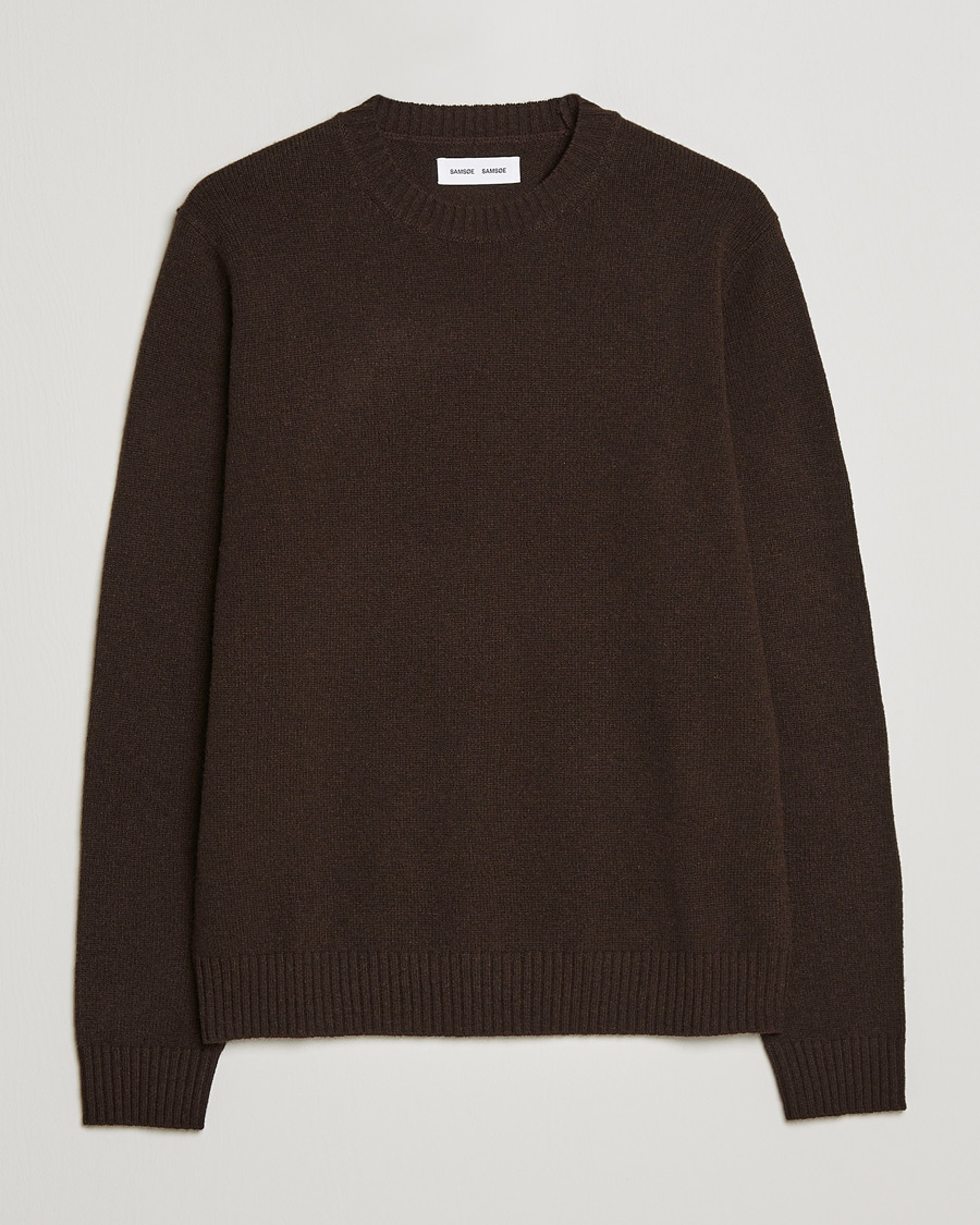 Uomini | Maglieria | Samsøe Samsøe | Samsøe & Samsøe Sylli Wool Crew Neck Mole