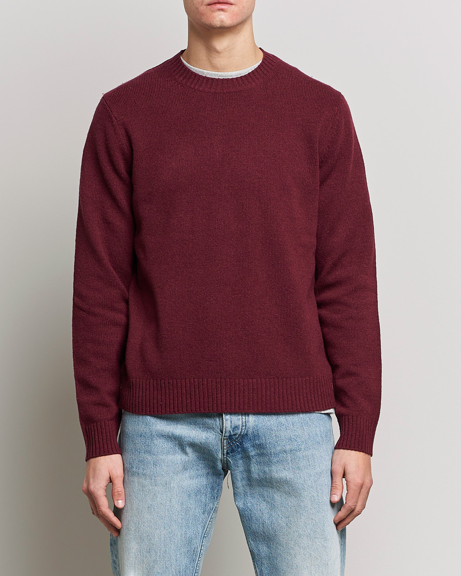 Uomini | Maglieria | Samsøe Samsøe | Samsøe & Samsøe Sylli Wool Crew Neck Windsor Wine