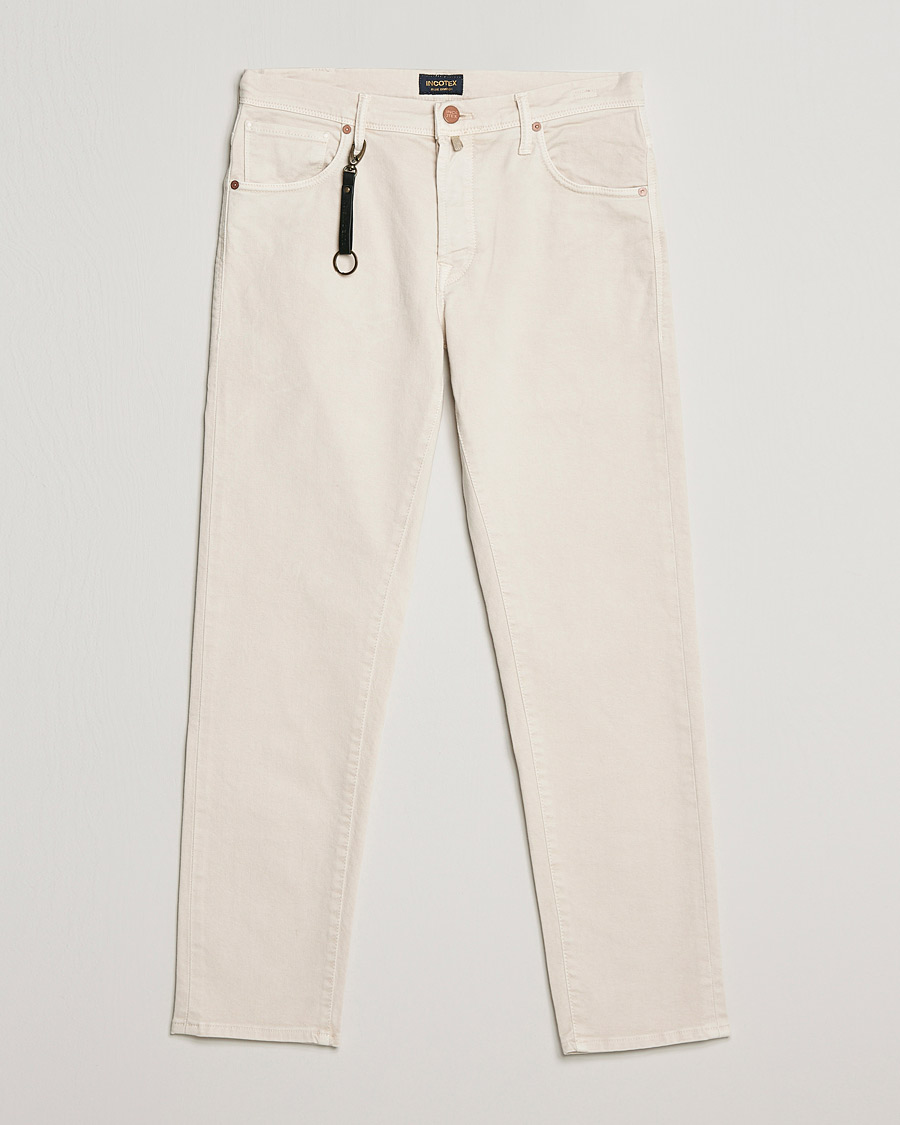 Uomini | Pantaloni | Incotex | Bull Denim 5-Pocket Pants White