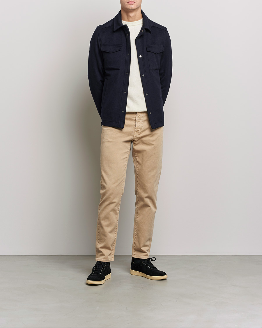 Uomini | Pantaloni | Incotex | Bull Denim 5-Pocket Pants Beige