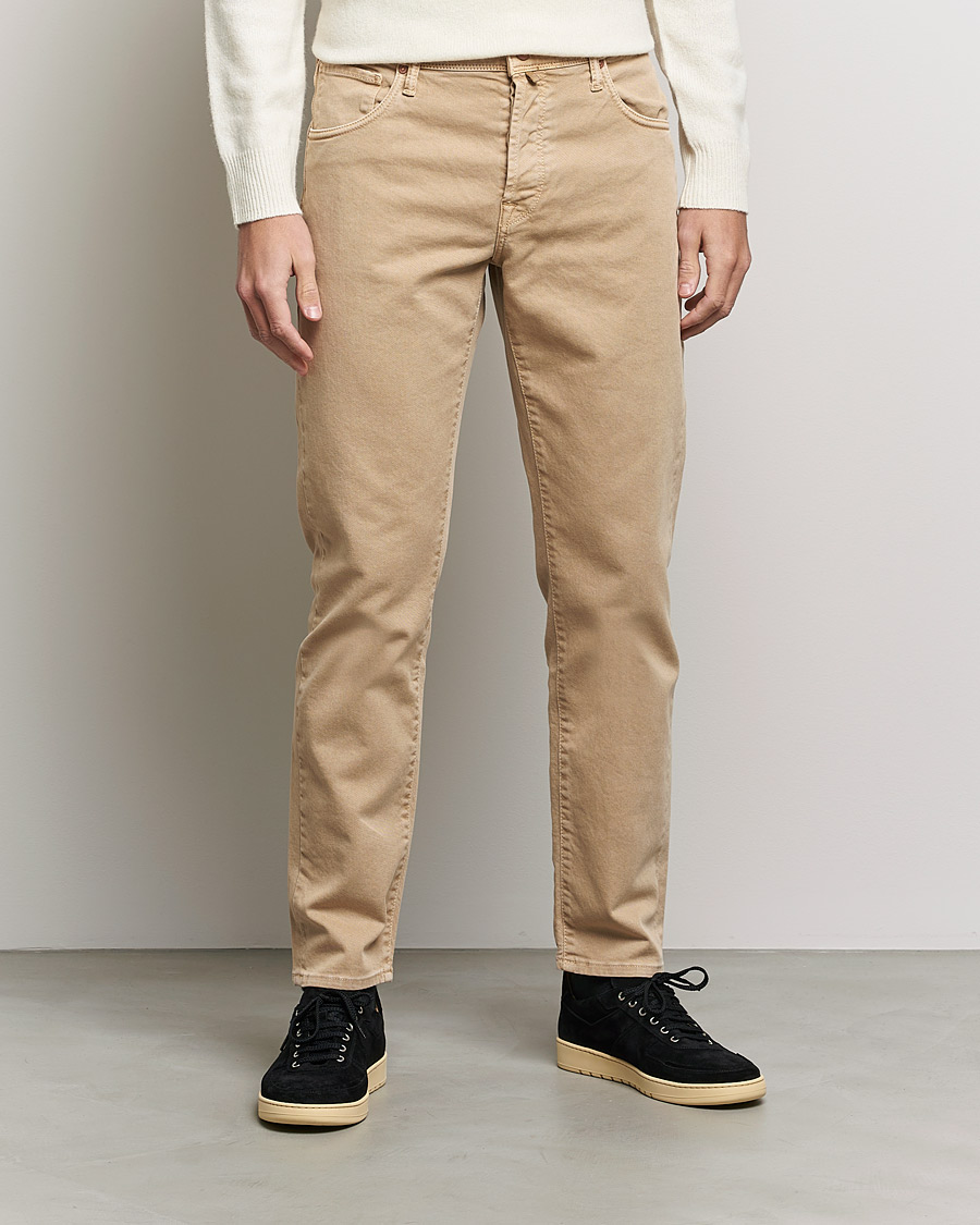 Uomini | Pantaloni | Incotex | Bull Denim 5-Pocket Pants Beige
