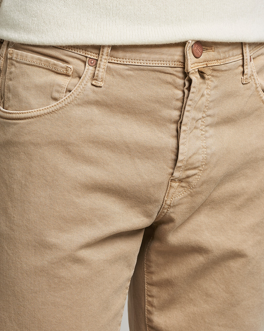 Uomini | Pantaloni | Incotex | Bull Denim 5-Pocket Pants Beige