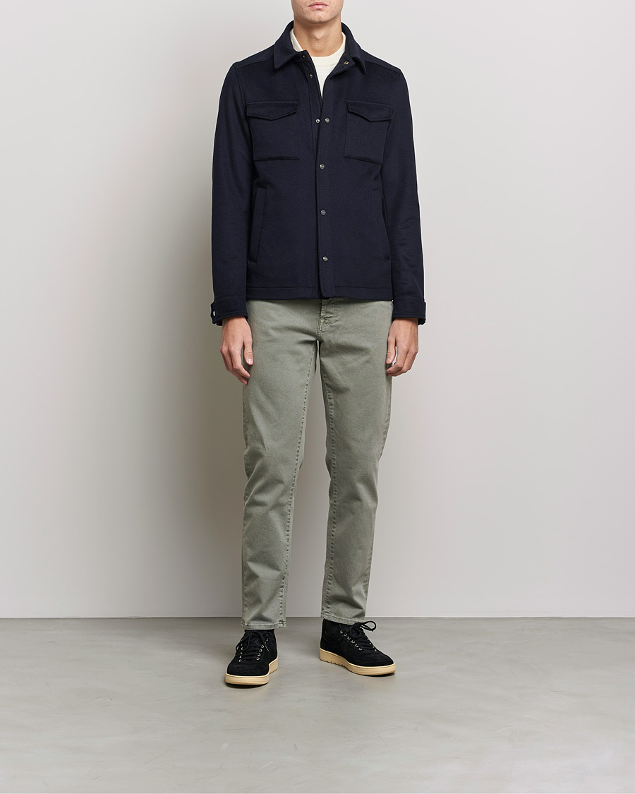 Uomini | Pantaloni | Incotex | Bull Denim 5-Pocket Pants Green