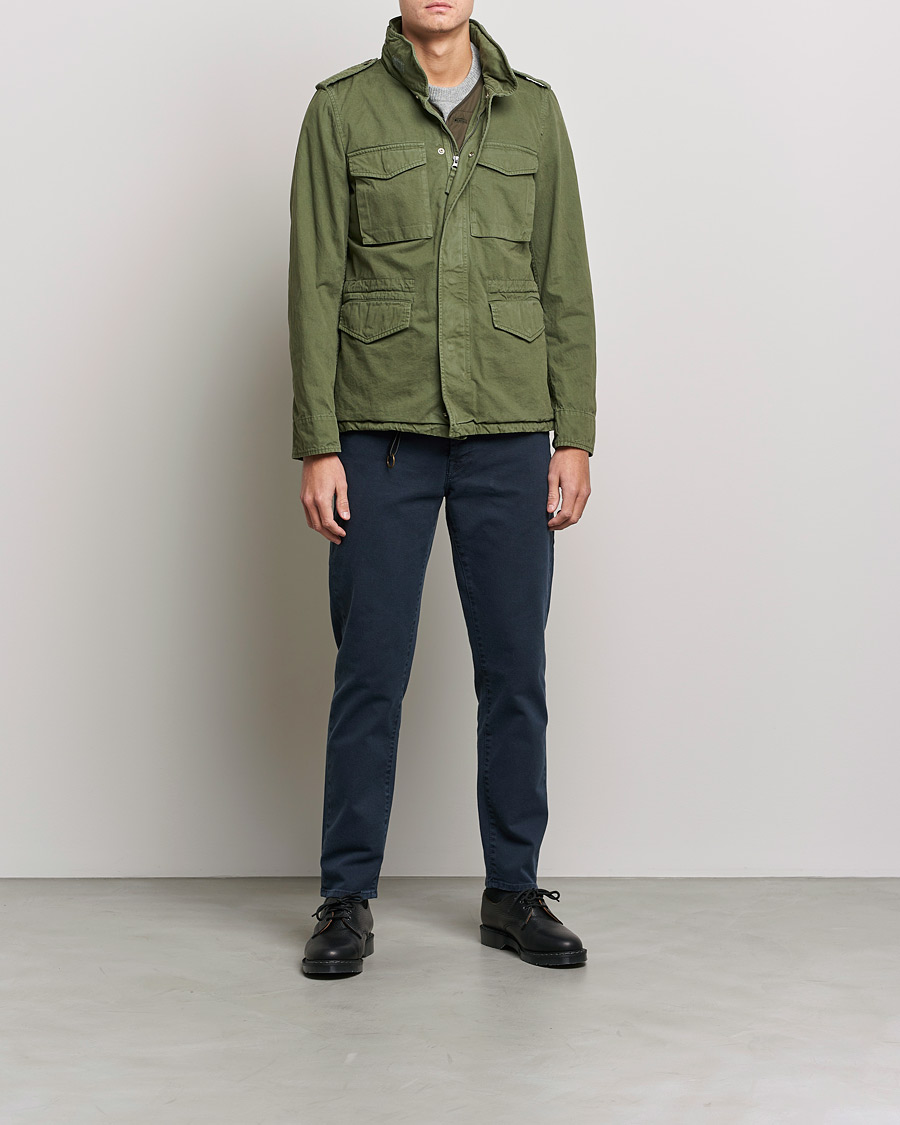 Uomini | Pantaloni | Incotex | Bull Denim 5-Pocket Pants Navy