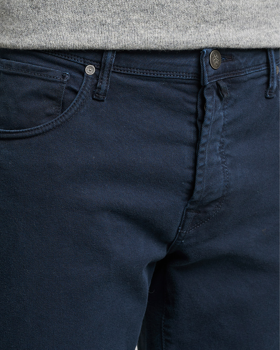 Uomini | Pantaloni | Incotex | Bull Denim 5-Pocket Pants Navy