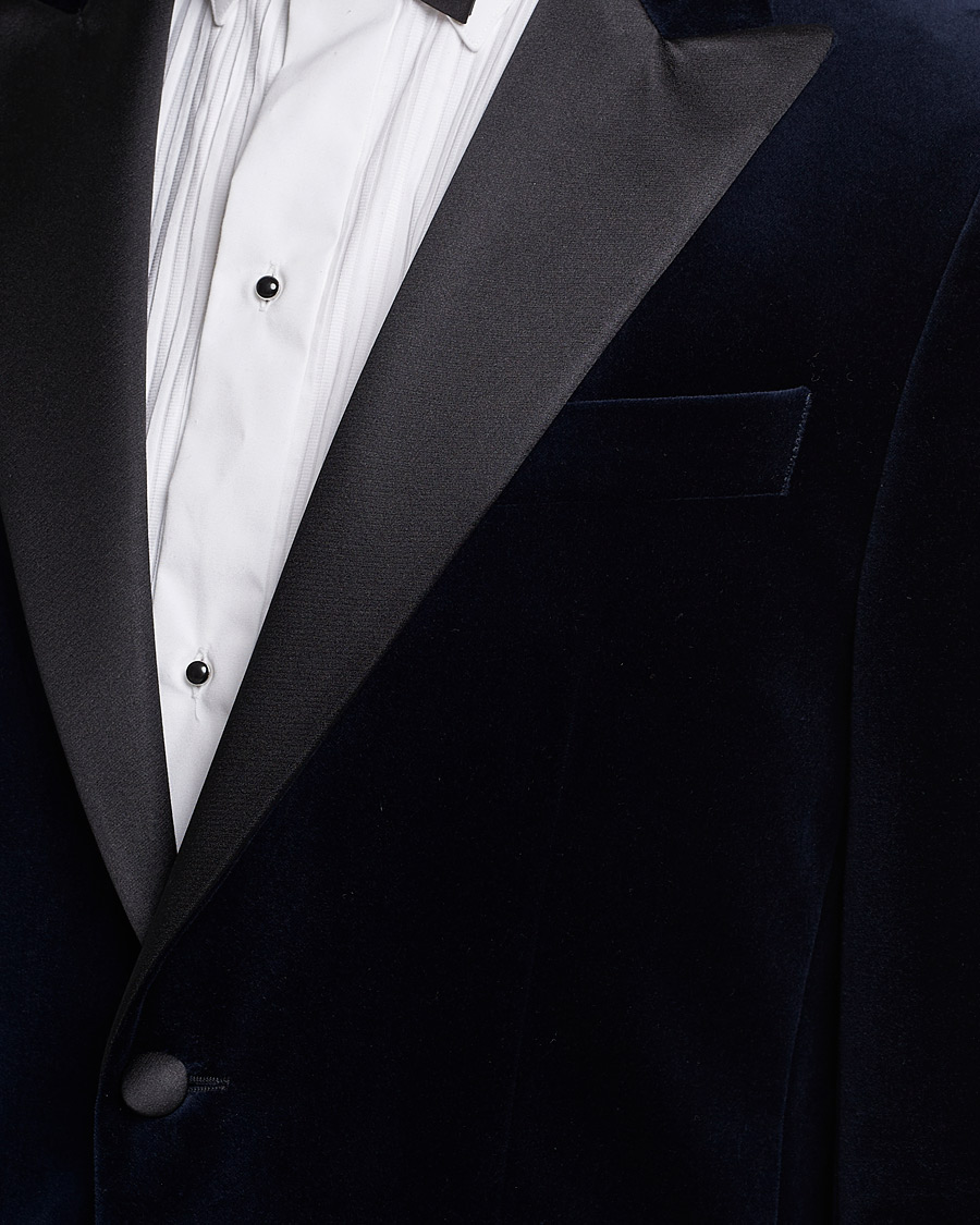 Uomini | Blazers | BOSS BLACK | Hutson Velvet Tuxedo Blazer Dark Blue