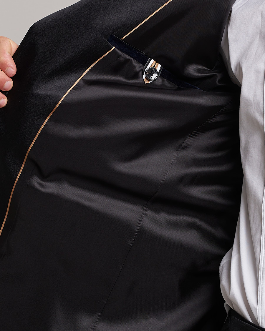 Uomini | Blazers | BOSS BLACK | Hutson Velvet Tuxedo Blazer Dark Blue