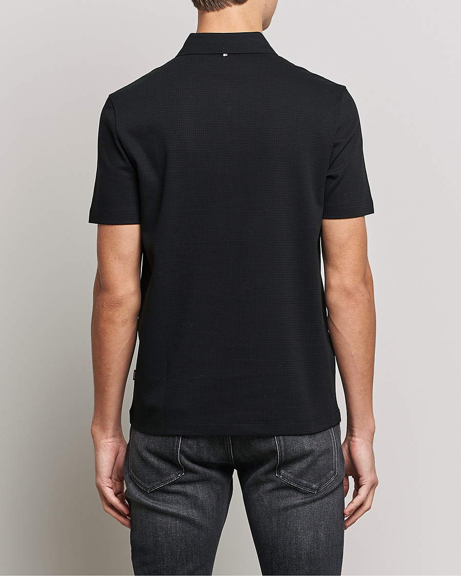 Uomini | Polo | BOSS BLACK | Pitton Waffle Polo Black