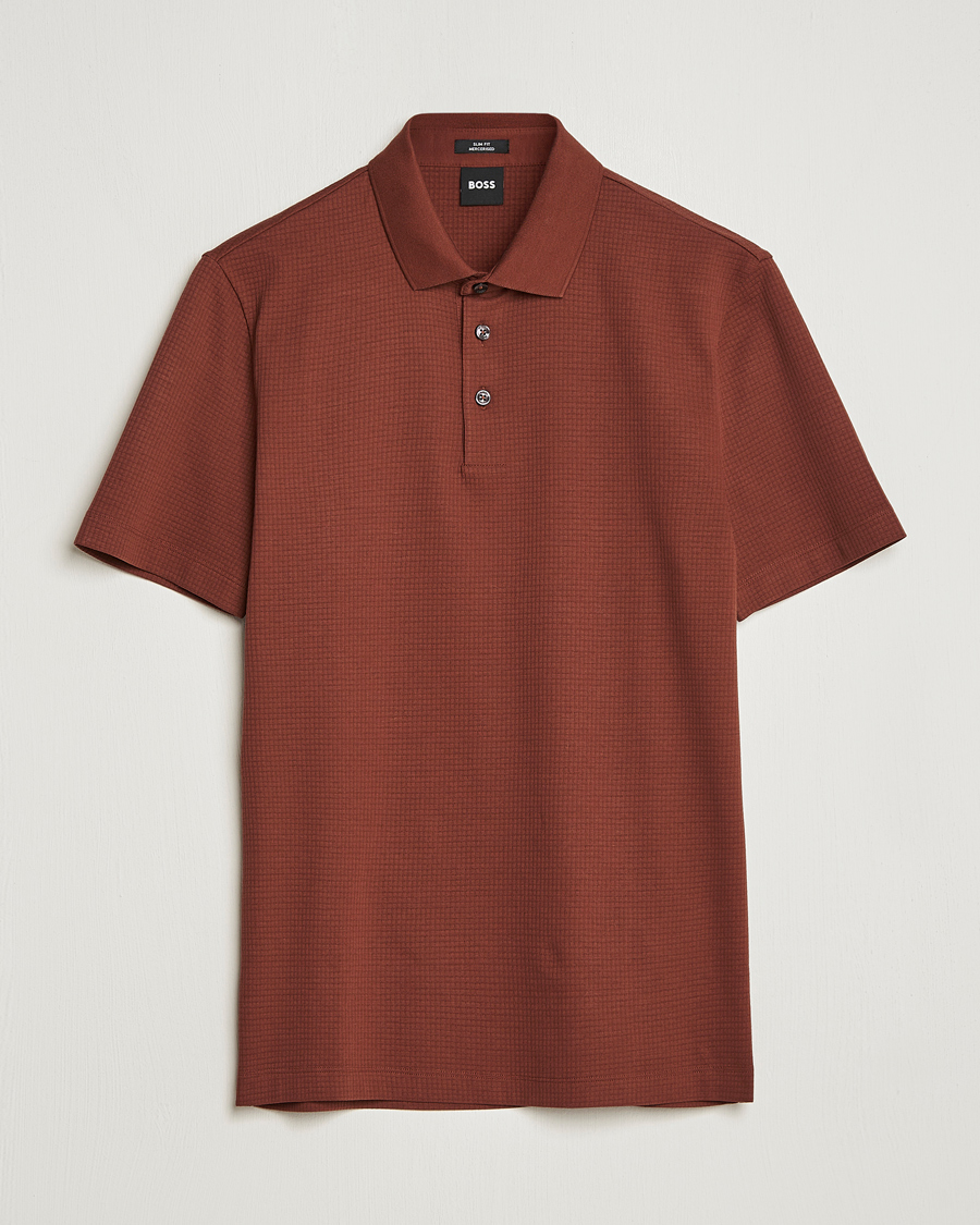 Uomini | Polo | BOSS BLACK | Pitton Waffle Polo Medium Brown