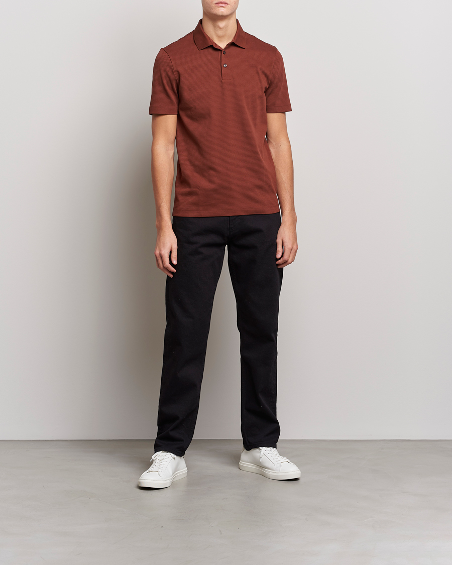 Uomini | Polo | BOSS BLACK | Pitton Waffle Polo Medium Brown