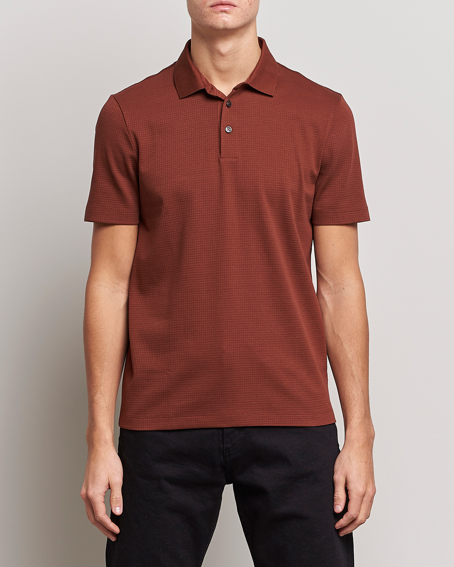 Uomini | Polo | BOSS BLACK | Pitton Waffle Polo Medium Brown
