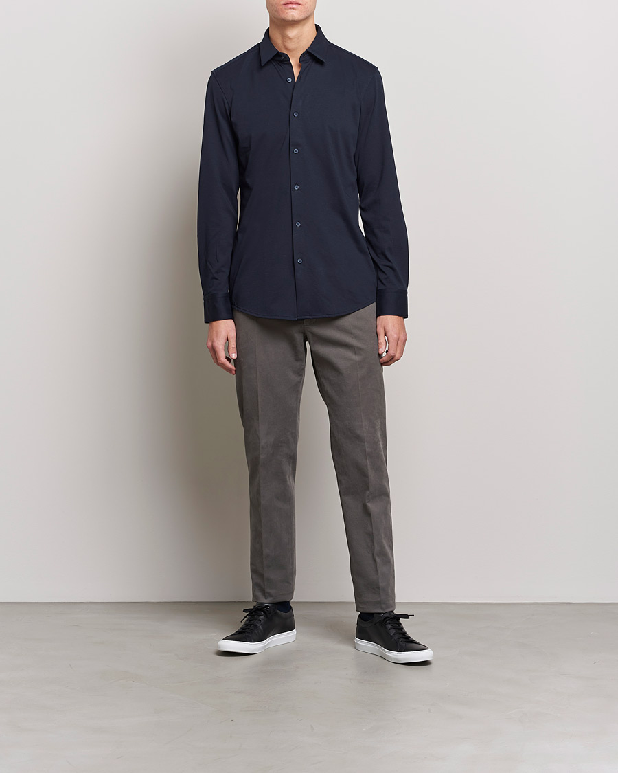 Uomini | Camicie | BOSS BLACK | Hank 4-Way Stretch Shirt Dark Blue